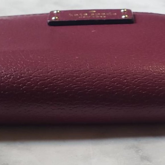 Vintage Purple Burgundy Kate Spade New York Bifold Compact Wallet - Picture 9 of 14